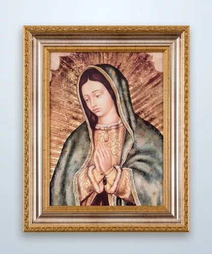 Cuadro De Virgen De Guadalupe 50x70 Cm Laminado, Hermoso