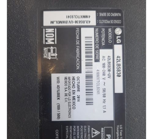 Main Lg 42lb5830 Eax65610206(1.0) (Usado)