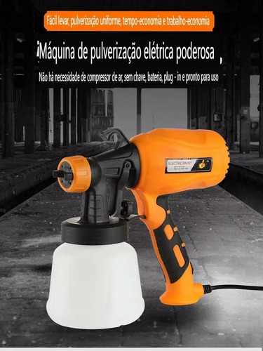 Pistola Pintura Elétrica Compressor Portatil Alta Pressão-g