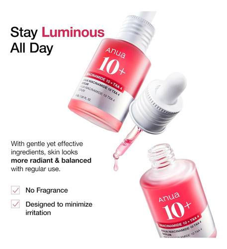 Anua 10+ Niacinamide 10+ Txa 4 Serum 30ml Suero Para Manchas