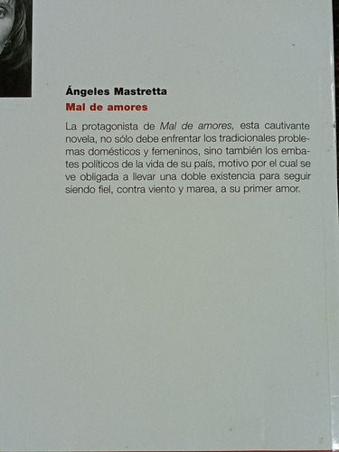 Imagen 2 de 3 de Mal De Amores * Angeles Mastretta * Booket *