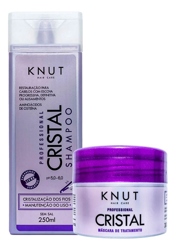 Knut Kit Cristal Shampoo 250ml + Máscara 300g