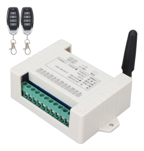 Relé De 4 Canales Con Control Remoto Inalámbrico Rf Akc21100