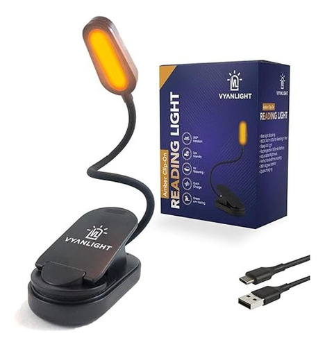 Vyanlight Luz De Libro Recargable Con Clip Para Leer En La