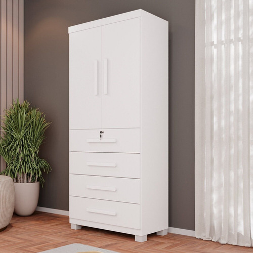 Guarda-roupa 2 Portas 4 Gavetas Ilhéus Espresso Af
