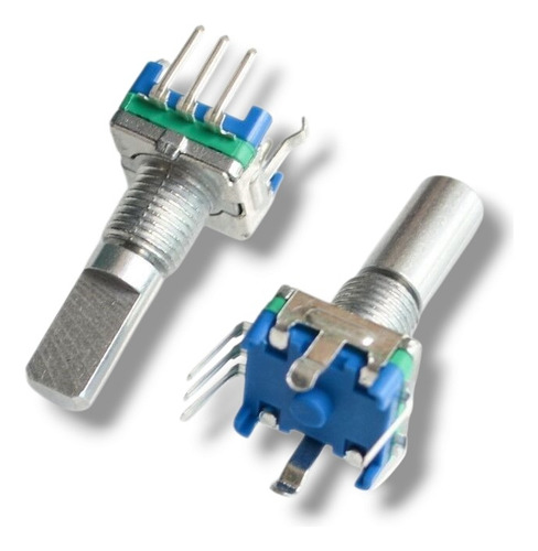 (3 Pz) Potenciometro Sin Fin Encoder 5 Pines Con Switch 20mm