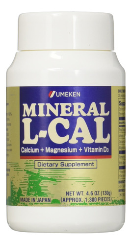 Umeken Suplemento Mineral L-cal, Botella Pequena, Suministro