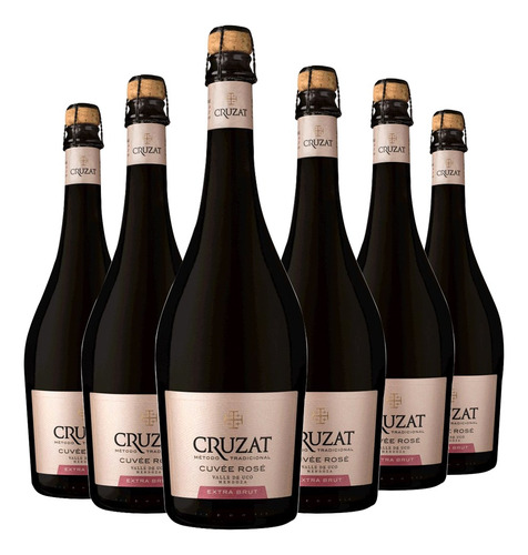 Champagne Espumante Cruzat Cuvee Rose Extra Brut 6x750cc