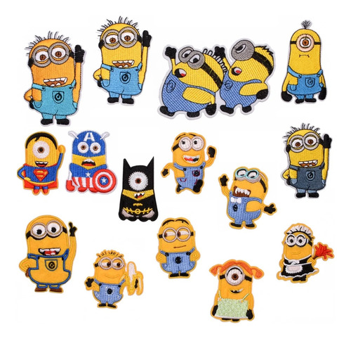 Los Minions / Set 15 Parches Bordados Para Ropa De Minions