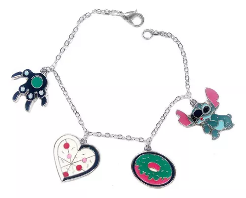 Pulsera Lilo Y Stitch Niña Color Plateado