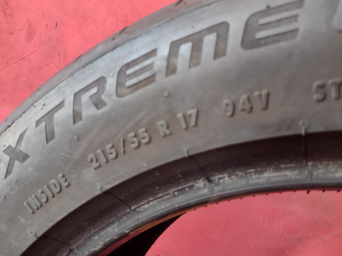 Pneu 215 55 Aro 17 Continental Extremecontact Usado Meia Vid V (Usado)