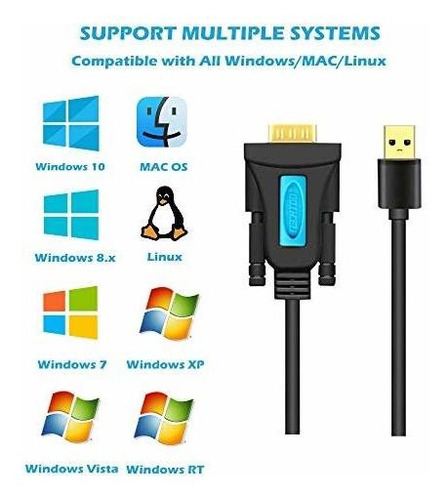 Adaptador 4 Puerto Ftdi Chip Usb Serie Rs232 Db9 Cable 9