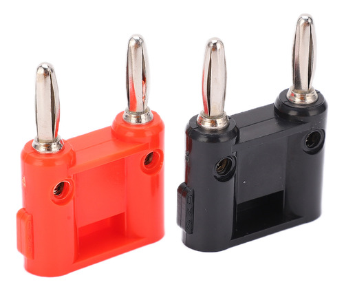 Adaptador Doble Niquelado Banana Plug De 4 Mm Para Coaxial,