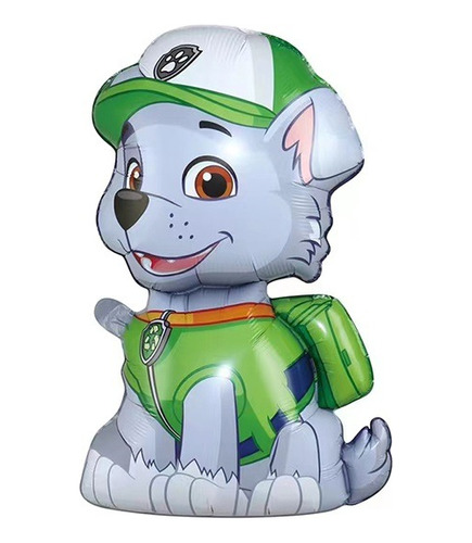 Globo Metalizado Paw Patrol Rocky Cuerpo Entero 55cm