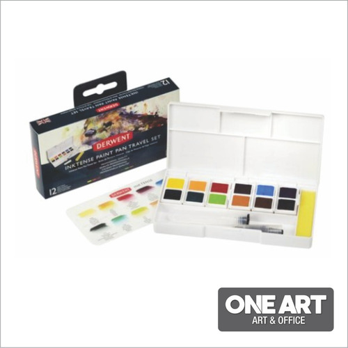 Acuarelas Derwent Inktense Set X 12 Colores + Pincel En Caja