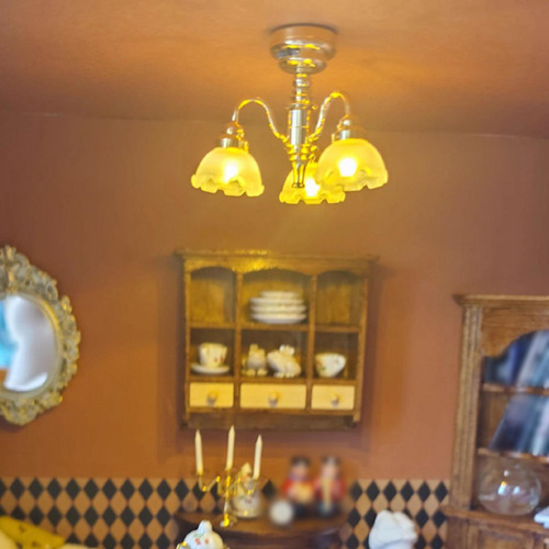 Lámpara Colgante Modelo Casa De Muñecas Luz De Techo Led