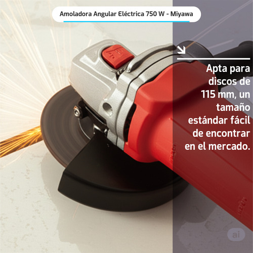 Amoladora Angular Herramienta Eléctrica 750w 4,5 Pulgadas Naranja Y Negro 50hz