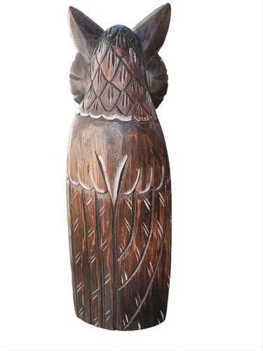 Adorno Buho De Madera Exclusivo