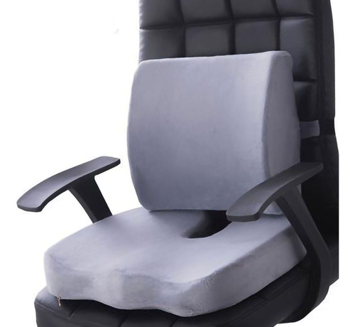 Set De Soporte Lumbar Con Cojín, Silla Cómoda De Poliéster P