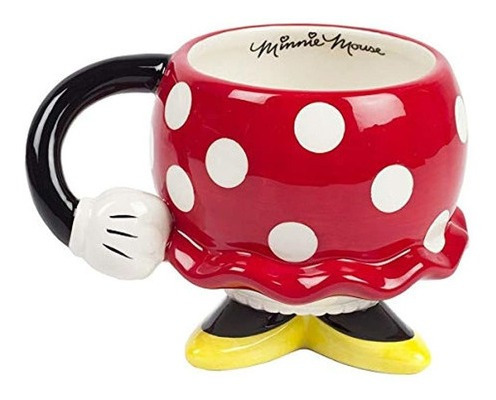 Disney Minnie Mouse Red Rock The Dots Drinking Mug Con Brazo