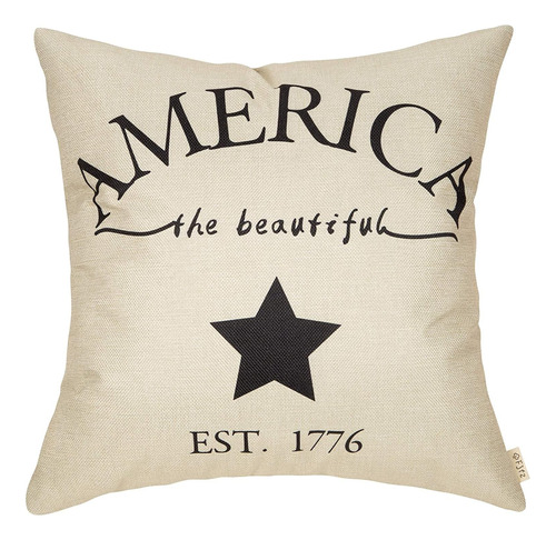 Fjfz Funda De Almohada Decorativa De Granja Americana Del 4 