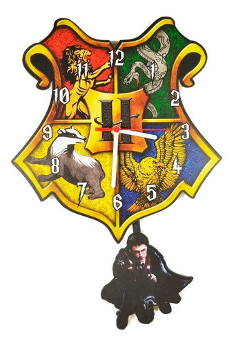 Imagem 3 de 3 de Relógio Parede Pêndulo Harry Potter