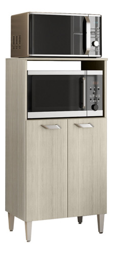 Balcão Multiuso Micro/forno 2portas Prisma Elmo Hr Móveis Marrom