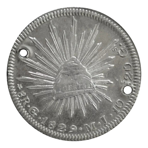 Moneda 8 Reales Plata 1829 Guanajuato Go Mj
