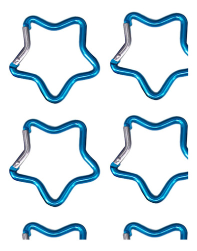 2 Mosquetón Con Forma De Estrella De Cinco Puntas, Azul