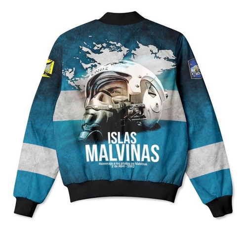 Imagen 2 de 2 de Campera Bomber Argentina Malvinas Mod 7