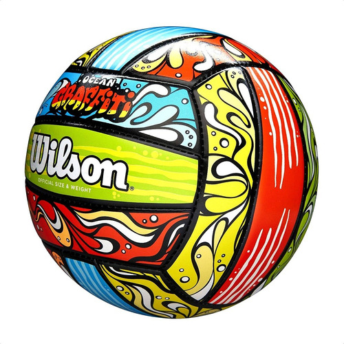 Pelota De Voley Wilson Ocean Graffiti Sintética