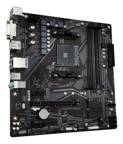 Placa Madre Gigabyte A520m Ds3h Micro Atx Am4 Con Soporte Pa