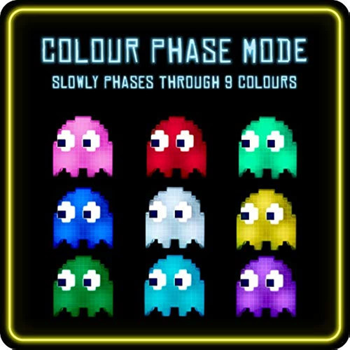 Lámpara De Mesa Pacman Ghost Light - 16 Opciones De Color