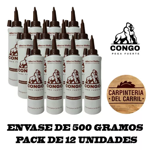 Cola Carpintero Adhesivo Vinilico Congo R25 X 500 Gr X 12 U