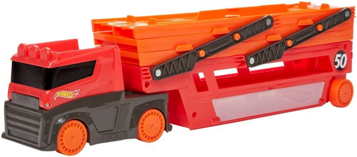 Hot Wheels Mega Remolque Para 50 Autos Rojo Mattel