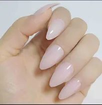 Comprar Uñas Postizas Con Pegamento Blancas Blanco Lisa