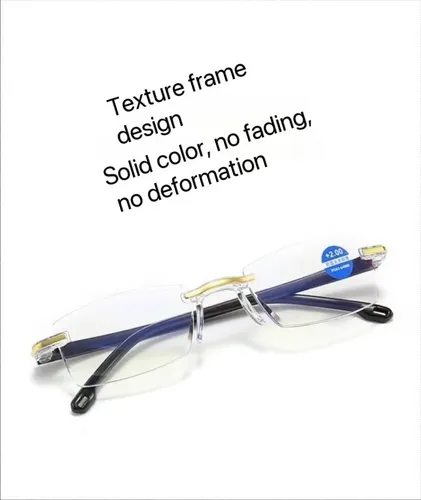 2 Gafas De Lectura Sin Marco Con Bordes Cortados, Antiluz Az