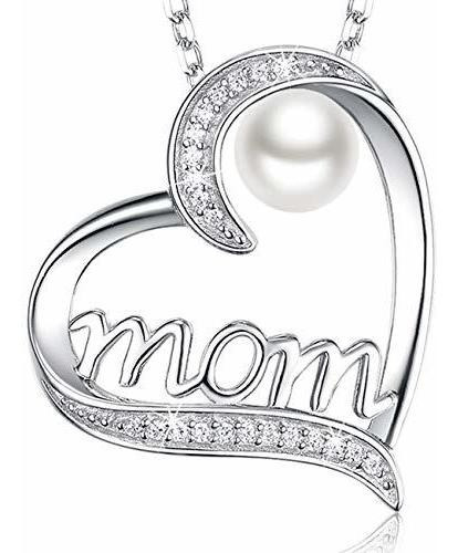 Collar - June Birthstone Love Heart Mom Necklace For Mom Bir