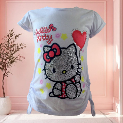 Conjunto De Falda Y Blusa Diseño Kitty Brillos