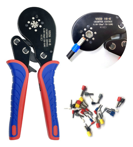 Awg) Crimpadora De Terminales 0.08-16mm² (28-5 Tubulares