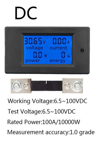 Dc 6.5-100v 0-100a 0-20a Lcd Mostrar Voltaje Digital