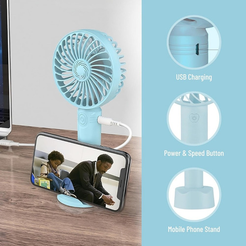 Mini Ventilador De Mano A Batería