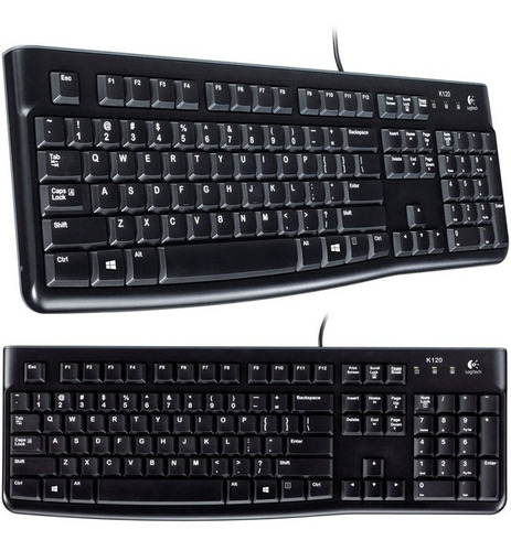 Teclado Logitech Usb K120 Alambrico Resistente Al Agua Con Ñ