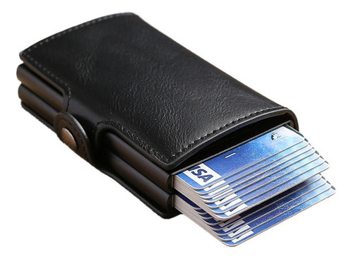 Cartera Elástica Automática De Doble Capa Con Múltiples Tarj