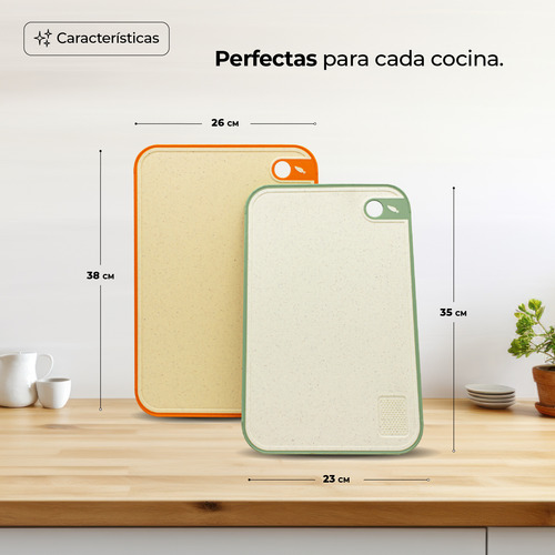 Set De 2 Tablas De Cocina Para Picar