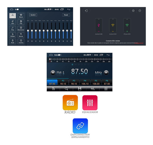 Central Multimidia Android Amarok 2015 Tv Gps Usb Wifi Cam