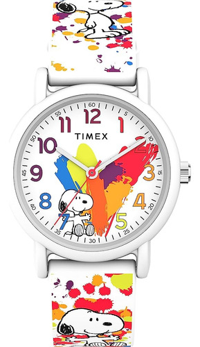 Timex X Peanuts - Reloj Unisex Snoopy Original Color de la correa Colores o Blanca