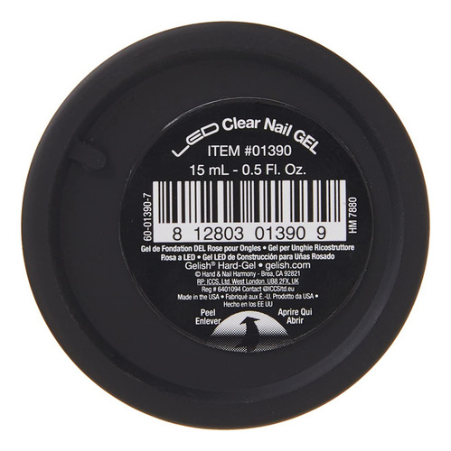 Gelish Harmony Hard Led Clear Builder Gel, 0.5 Onzas
