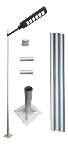 Poste De Jardim 2,20m Com Luminária Cob Branco Quente