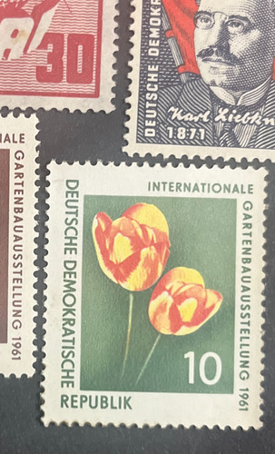 Sello Correo República Democrática Alemana 9 Estampillas (Usado)